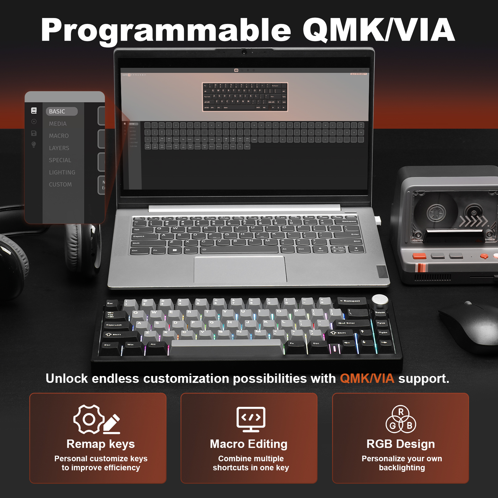 YUNZII AL68 Black QMK/VIA Mech - Gaming Keyboard Mobile 리뷰 및 가격
