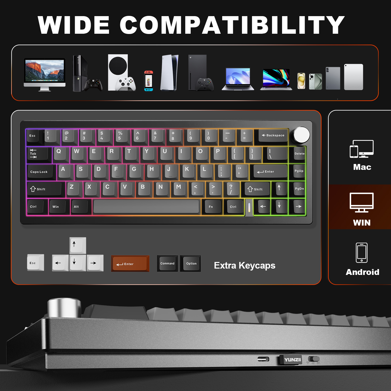 YUNZII AL68 Black QMK/VIA Mech - Gaming Keyboard Mobile 리뷰 및 가격