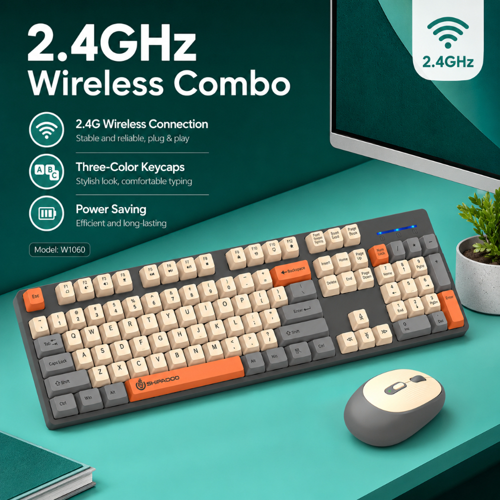 SHIPADOO W1060 2.4G Wireless G - Gaming Keyboard And Mouse Combo Wireless 리뷰 및 가격
