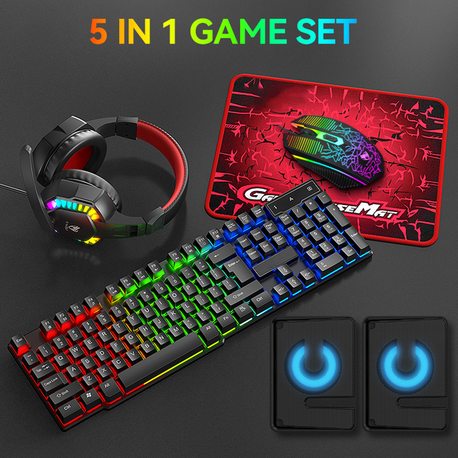 5-in-1 Set Gaming Combo Keyboa - Gaming Keyboard Mouse Combo 리뷰 및 가격