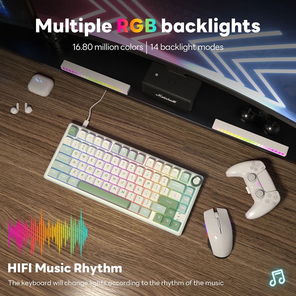 Royal Kludge RK R75 Brazilian  - Gaming Keyboard Thocky 리뷰 및 가격