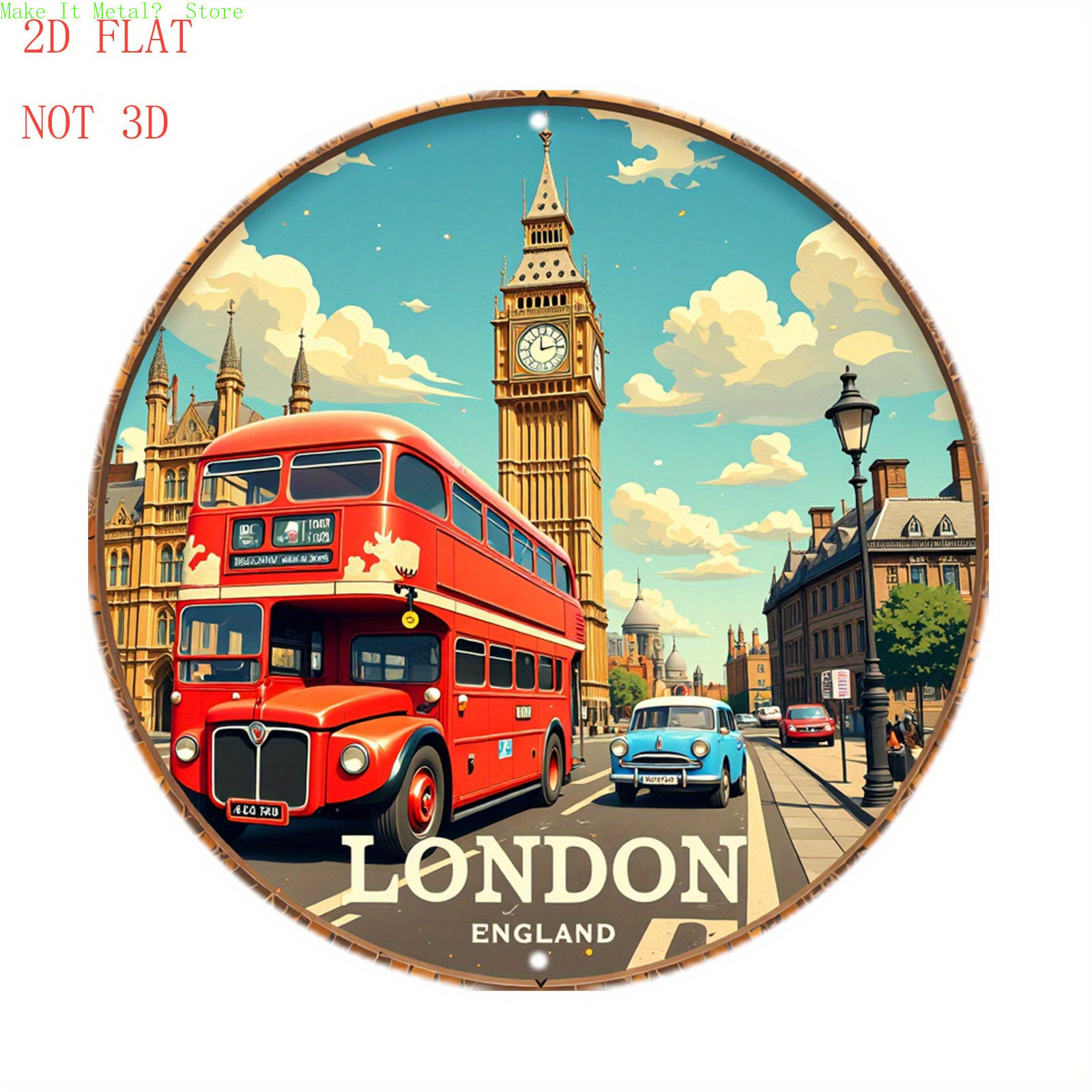 London England Red Double Deck - Brass Weight Plate 리뷰 및 가격