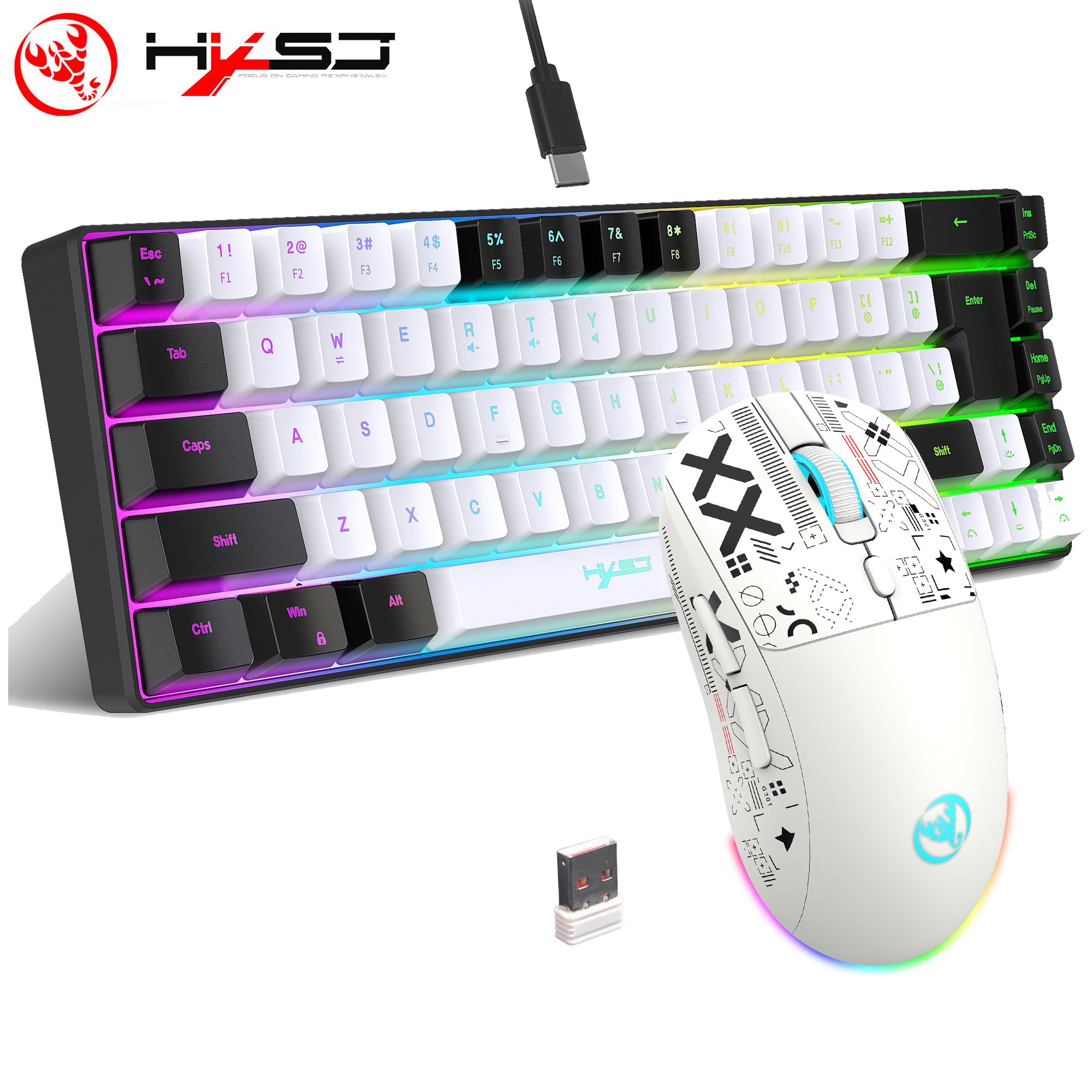 HXSJ 60% Gaming Keyboard and m - Gaming Keyboard And Mouse Combo Wireless 리뷰 및 가격