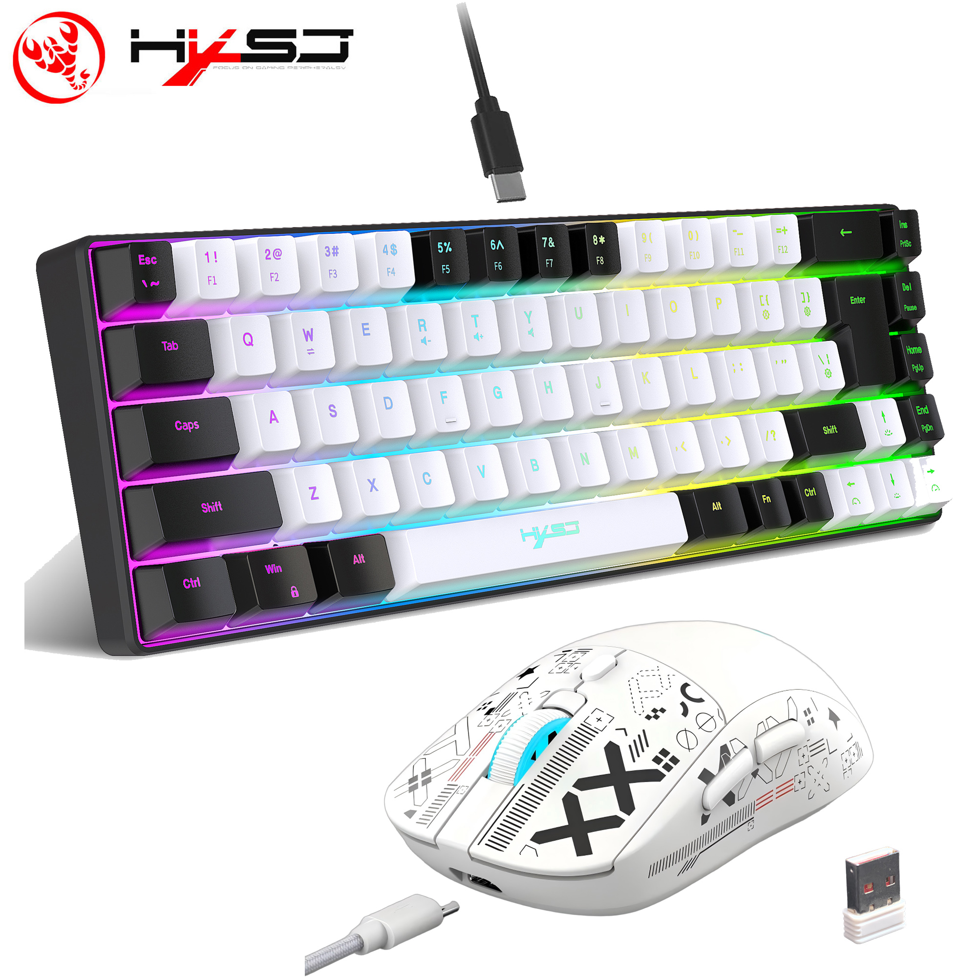 HXSJ 60% Gaming Keyboard and m - Gaming Keyboard And Mouse Combo Wireless 리뷰 및 가격