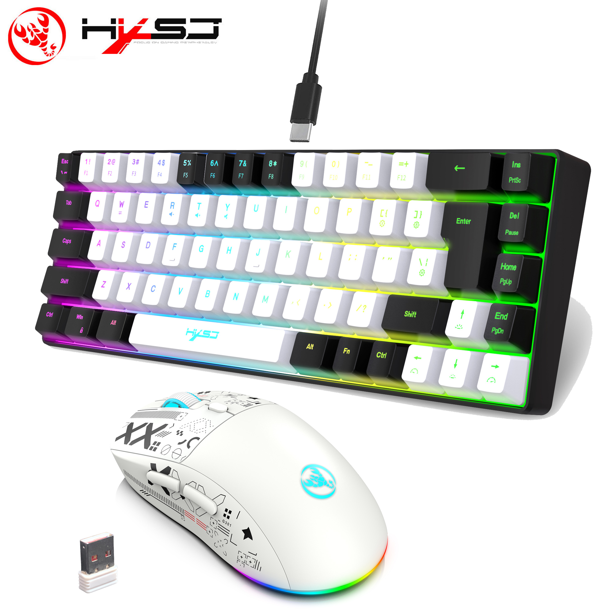 HXSJ 60% Gaming Keyboard and m - Gaming Keyboard And Mouse Combo Wireless 리뷰 및 가격