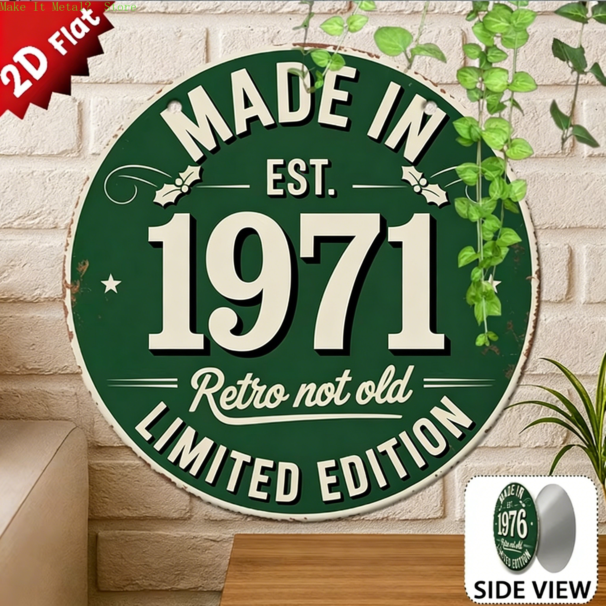 Made in 1976 Retro Not Old 2D  - Brass Weight Plate 리뷰 및 가격