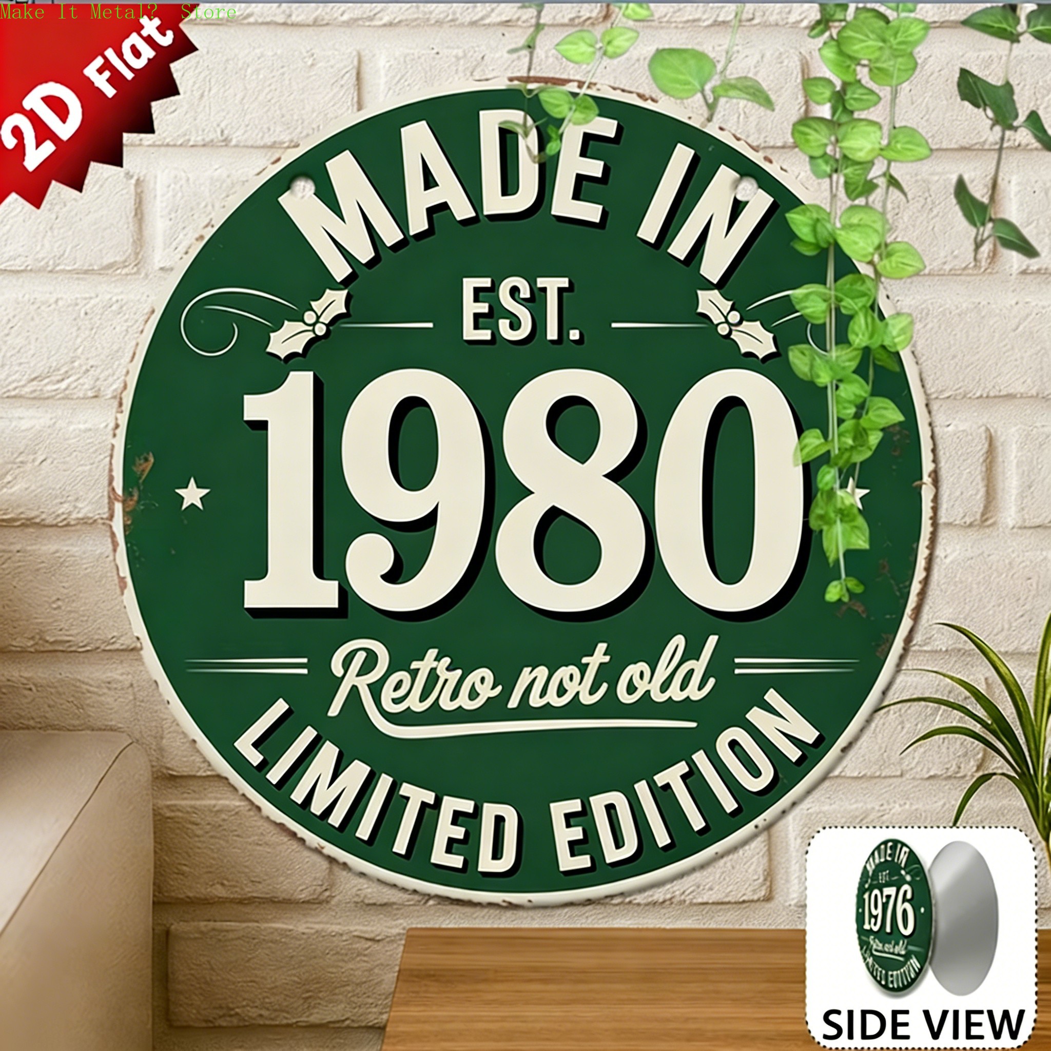 Made in 1976 Retro Not Old 2D  - Brass Weight Plate 리뷰 및 가격