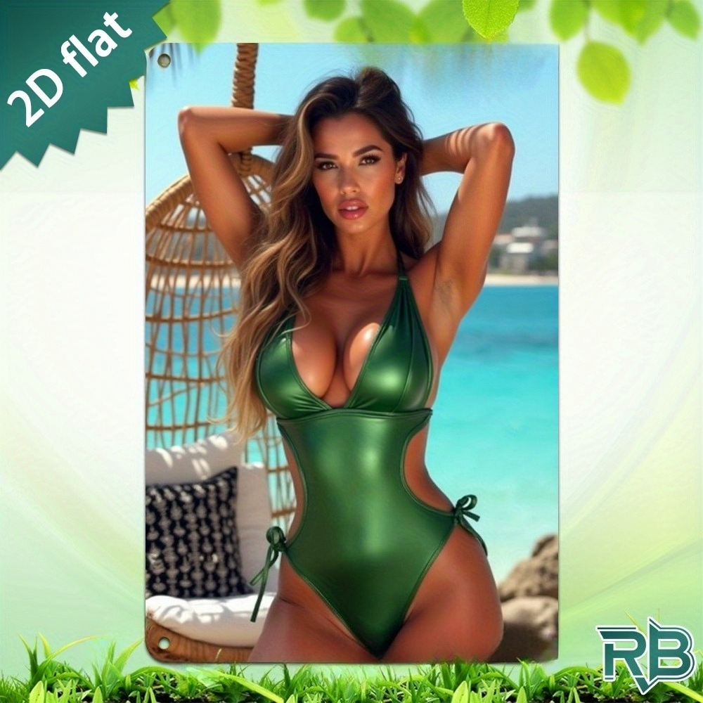Vintage Green Swimsuit Beach G - Brass Weight Plate 리뷰 및 가격
