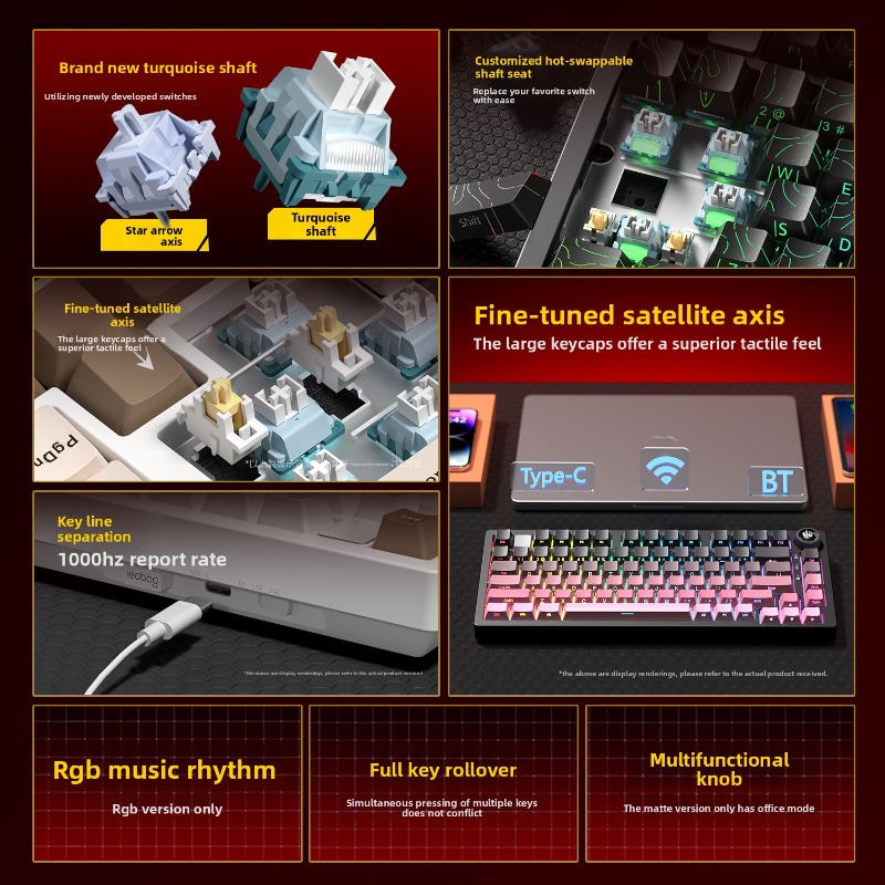 LEOBOG Hi75C Wireless Mechanic - Gaming Keyboard And Mouse Combo Wireless 리뷰 및 가격