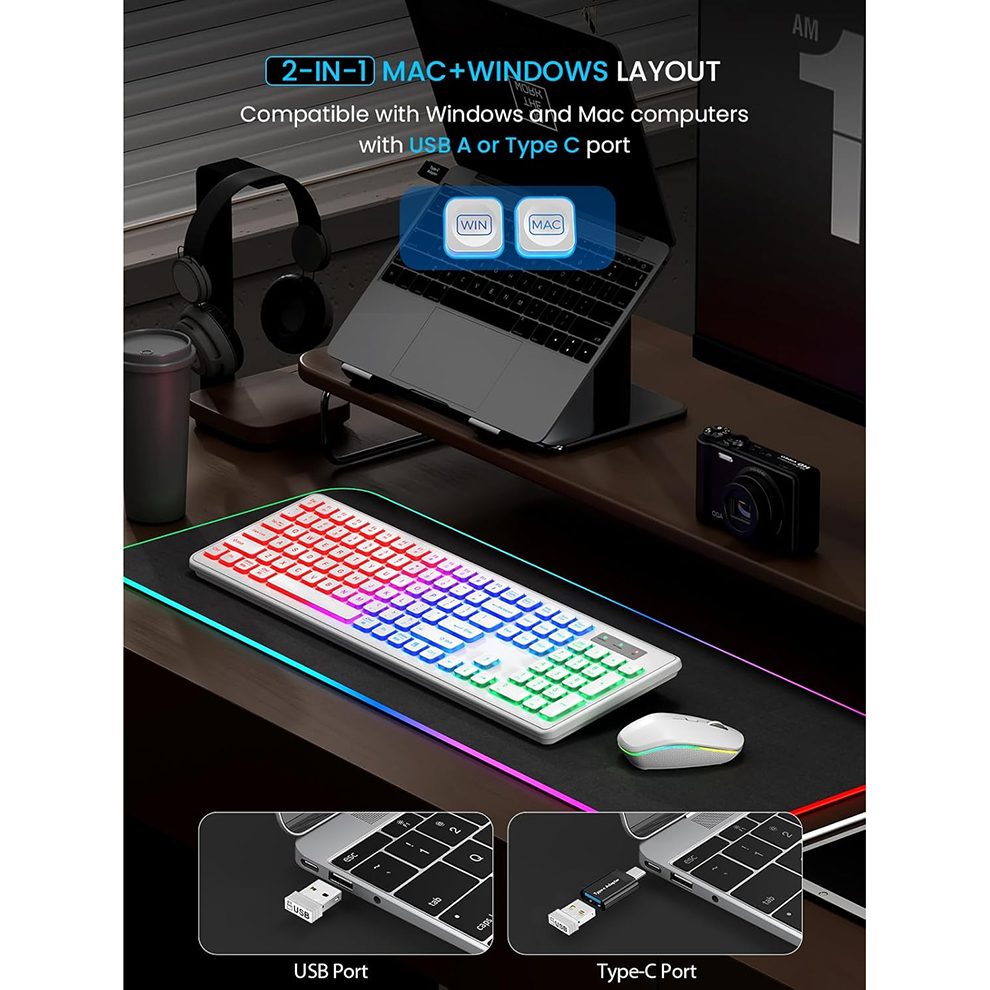 Backlit Wireless Keyboard and  - Gaming Keyboard Mouse Combo 리뷰 및 가격