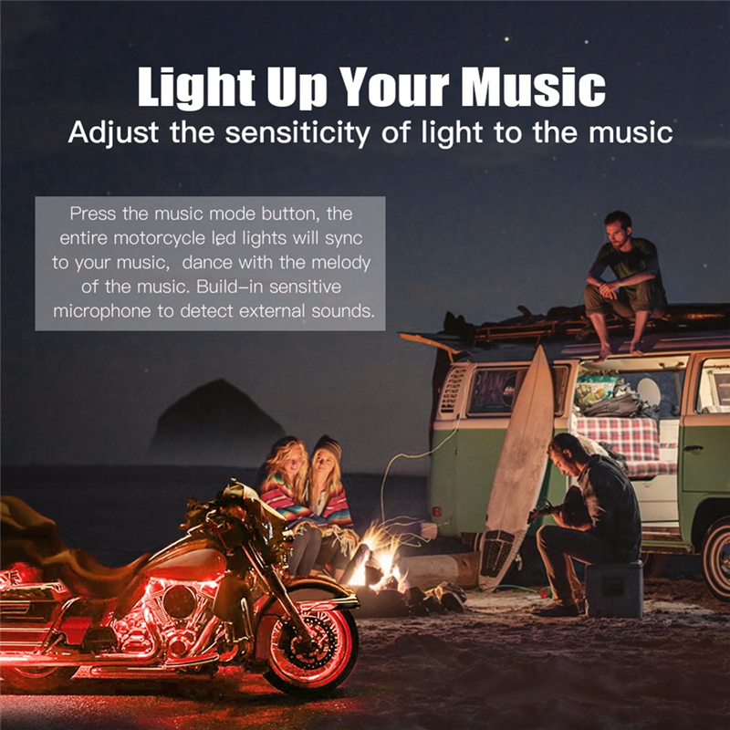 8PCS Motorcycle Underglow LED  - Rgb Underglow Strip 리뷰 및 가격